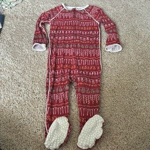 Sweet Bamboo Zip Christmas Light Footie